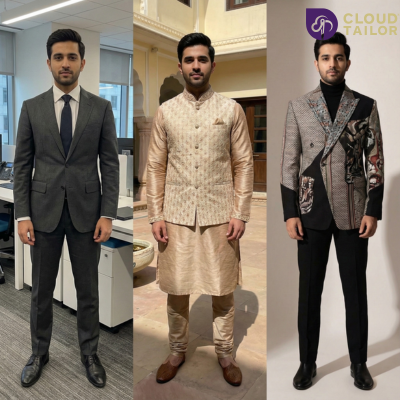 “Men’s suit styles showcasing formal, traditional, and modern tailored looks.”