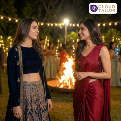 Traditional outfits styled for Sankranti festive celebrations